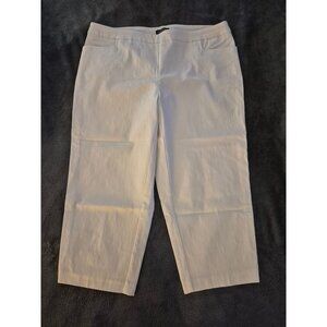 George White Pull-On Crop Pants 1X (16W)